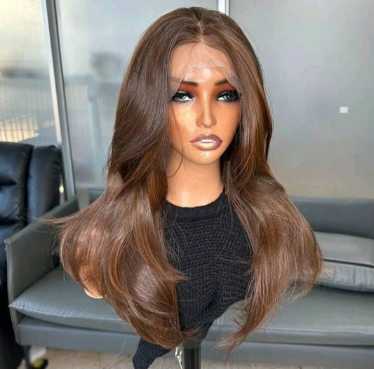 18 Inch Brown Lace Front Wigs