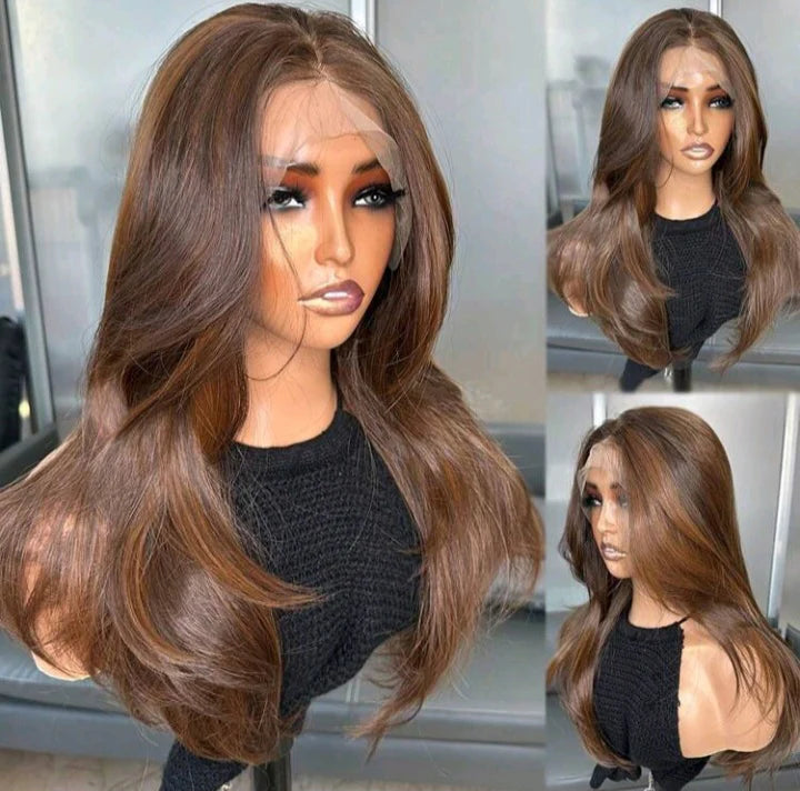 18 Inch Brown Lace Front Wigs